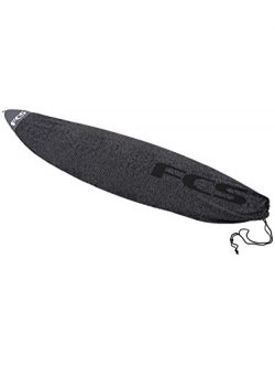 FCS Stretch Fun Board / Long Board Cover Surfboard Sock (Black, Long Board 10′ 0″)