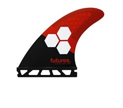 Future Fins Al Merrick AM3 FAM3 Red / Black Surfboard Thruster Fin Set Honeycomb Hexcore