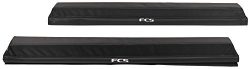 FCS Surf Premium SUP Hard Rack Pads Roof Racks Pads (Pair) Black