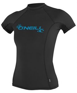 O’Neill Wetsuits UV Sun Protection Womens Basic Skins Short Sleeve Crew Sun Shirt Rash Gua ...