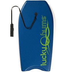 Lucky Bums Body Board with EPS Core, Slick Bottom, and Leash, Blue – 37 Inches