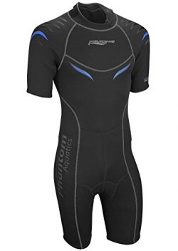 Phantom Aquatics Men’s Marine Shorty Wetsuit, Black/Blue, Large