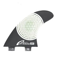 Prosea All Carbon Surf Thruster G5 Size Surfboard Fins FCS Base Surfing Fins with 1 Key&6 Screws