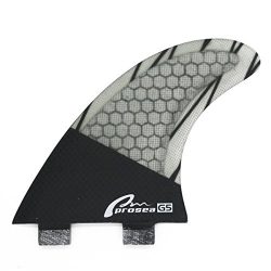 Prosea Surfing Fins FCS Base Carbon G5 Size Grey Surfboard Thrusters made of Cabon Fiberglass an ...