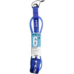 FCS Regular Surfboard Leash – Blue Glass – 6′