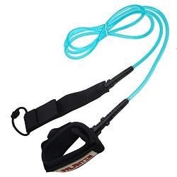 Scuba Choice Palantic Surfing Surfboard Blue Leash with Neoprene Ankle Cuff and Swivel Joints, 6 ...