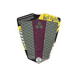 Channel Islands Surfboards Soli Bailey Traction Pad, Grey/Maroon/Grey, One Size