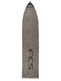 FCS Stretch Fun Board / Long Board Cover Surfboard Sock (Charcoal, Fun Board 6′ 0″)