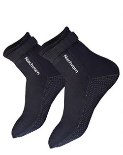 Nachvorn Wetsuits Socks Premium 3mm Neoprene Water Fin Socks for Beach Swim Surf Yoga Exercise S ...