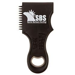 SBS – Surf Wax Comb & Scraper with Bottle Opener – Wax Buddy IV (Black (One Pack))