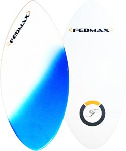 Skimboard, Fiberglass/Carbon Fiber Hybrid by Fedmax, 130lbs. – 160lbs. Weight Limit, Ocean ...