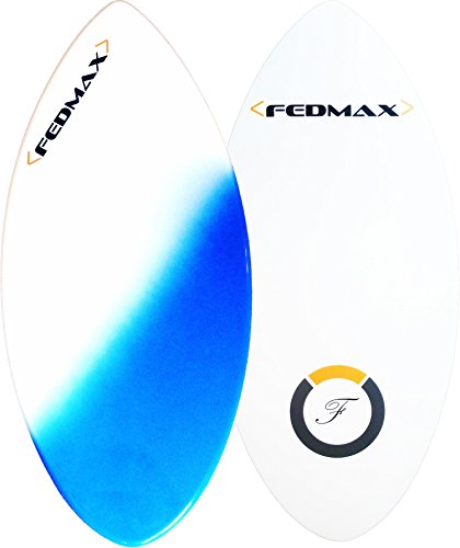 Skimboard, Fiberglass/Carbon Fiber Hybrid by Fedmax, 130lbs. – 160lbs. Weight Limit, Ocean ...
