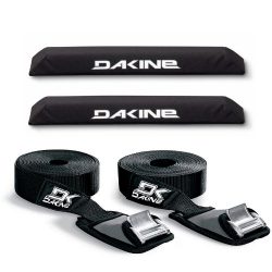 Dakine 18″ Aero XL EXTRA LARGE Black Surfboard / SUP / Kayak Roof Car SUV Rack Pad Set wit ...