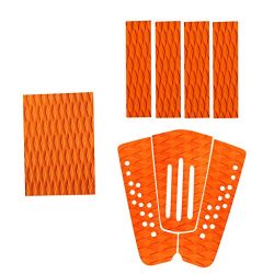 MonkeyJack 8 Pieces Orange Non-slip Diamond Grooved EVA Surfboard Skimboard Shortboard Surf Trac ...