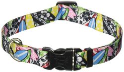 Yellow Dog Design Surfboards Dog Collar with Tag-A-Long ID Tag System-Medium-3/4″ and fits ...