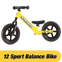 Strider – 12 Sport Balance Bike, Ages 18 Months to 5 Years, Yellow