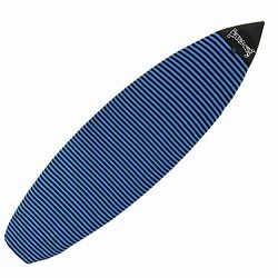 Bubble Gum Surfboard Short Board Stretch Terry Sock Day Bag (Black / Blue, 6’0″)