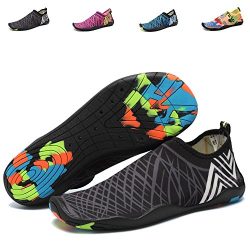 CIOR Men Women Kid’s Barefoot Quick-Dry Water Sports Aqua Shoes With 14 Drainage Holes For ...