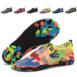 Bigcount Quick-Dry Barefoot Water Shoes Multifunctional Skin Aqua Socks With 16 Drainage Holes M ...