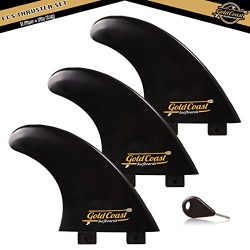 Gold Coast Surfboards – Thruster & Quad FCS Surfboard Fins Set – Fiberglass Rein ...