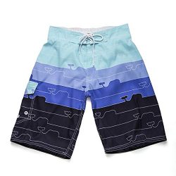 SUNVP Summer Swimming Wear Beach Surf Board Shorts Casual Sport Trunks-Blue XL