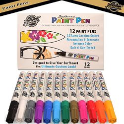 Gold Coast Surfboards – Paint Pens for Surfboard Customization – 12 Premium Oil Base ...