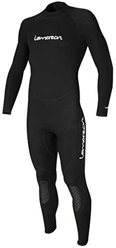 Lemorecn Mens Wetsuits Jumpsuit Neoprene 3/2mm Full Body Diving Suit (3031black2XL)