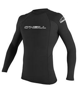 O’Neill Wetsuits UV Sun Protection Mens Basic Skins Long Sleeve Crew Sun Shirt Rash Guard, ...