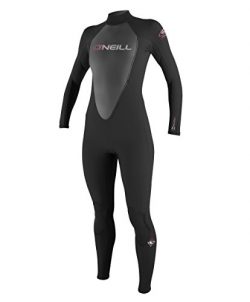 O’Neill Wetsuits Womens 3/2 mm Reactor Full Suit, Black, 4