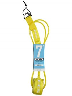 FCS Regular Surfboard Leash – Taxi Cab Yellow – 7′