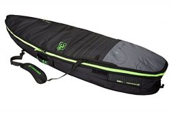 Creatures of Leisure Shortboard Double Bag Charcoal Lime 6ft