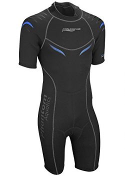 Phantom Aquatics Men’s Marine Shorty Wetsuit, Black/Blue, XXX-Large