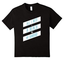 Kids Skimboard Shirt; Skimboarding Shirt 12 Black