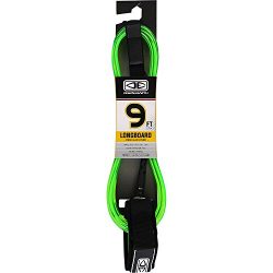 Ocean and Earth Regular Moulded Lime Longboard Surfboard Leash – Knee – 9′