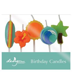 Design Design Surfs Up Birthday Candles, Multicolor