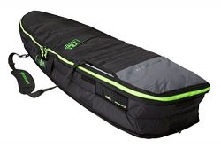 Creatures of Leisure Fish Double Surfboard Bag Charcoal Lime 6ft 7in