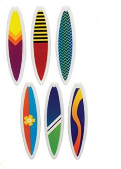 Oasis Supply 12 Count Surfboards Cake and Cupcake Toppers, Assorted