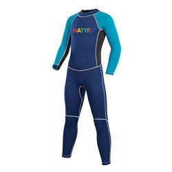 Neoprene Wetsuits for Kids Boys Girls Back Zipper One Piece Swimsuit UV Protection-Brand NatyFly ...