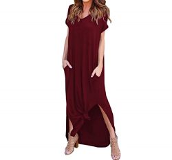 NEW HOT！ Floor-Length Long Dress ,BeautyVan Charming Hot Sexy Womens Summer Loose Beach Gallus  ...