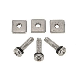 Lixada 3 Universal Stainless Steel Surfboard Longboard Fin Screw Channel Plate Replacement Kit f ...