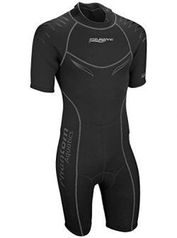 Phantom Aquatics Men’s Marine Shorty Wetsuit, Black, X-Large