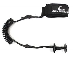 Own the Wave Bodyboard Coiled Leash – Black