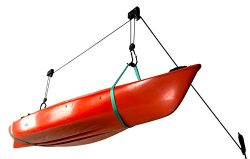 Kayak Ceiling Storage Hoist | Hi-Lift Home & Garage Hanging Pulley Rack | StoreYourBoard