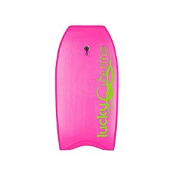 Lucky Bums Body Board with EPS Core, Slick Bottom, and Leash (Pink, 33-Inch)
