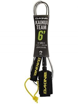 Dakine Unisex Kainui Team 6′ x 1/4” Surf Leash, Black, Clear, OS