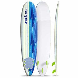 Wavestorm 8′ Surfboard, Brushed Graphic