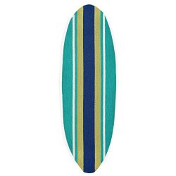 Liora Manne Folly Surfer Stripes Rug, Teal