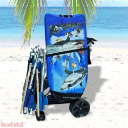 Wonder Wheeler Beach Cart – Ultra Wide Wheels with BodyBoard Pouch