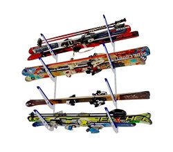 Horizontal Multi Ski Wall Rack | Home and Garage Skiing Storage Mount | StoreYourBoard