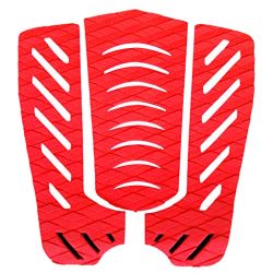 MonkeyJack 3 Pieces/ Set Anti-Slip Surfboard Traction Pad Tail Pad Deck Grips – red